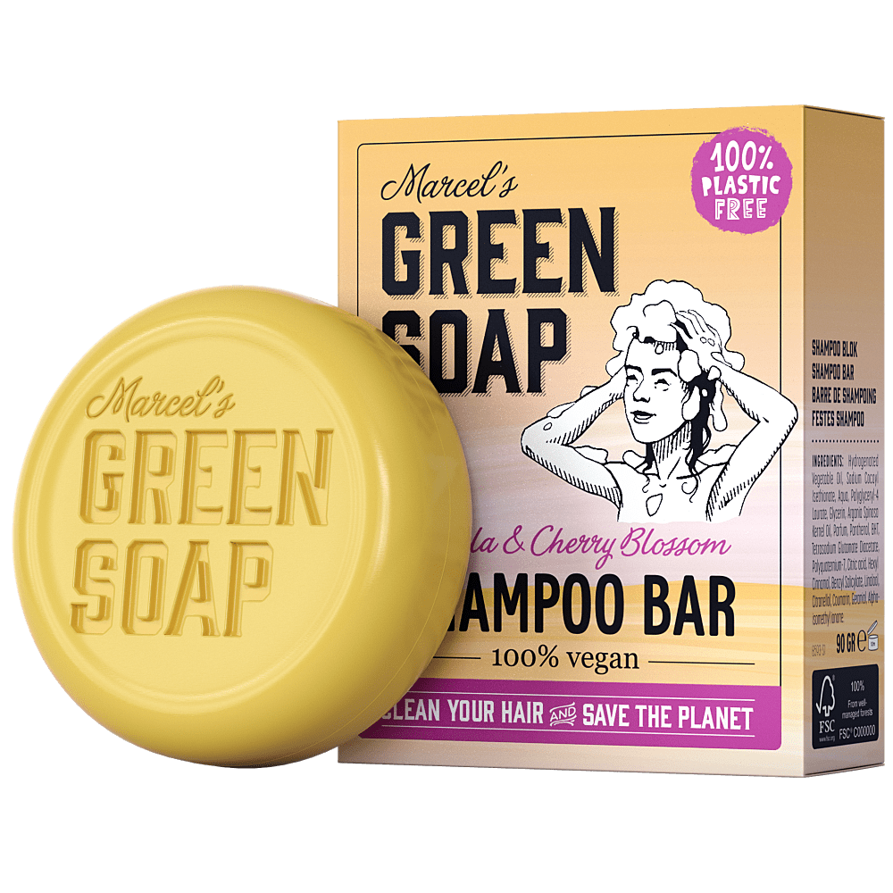 M.Green soap Shampoo bar vanilla & cherry blossom 90g